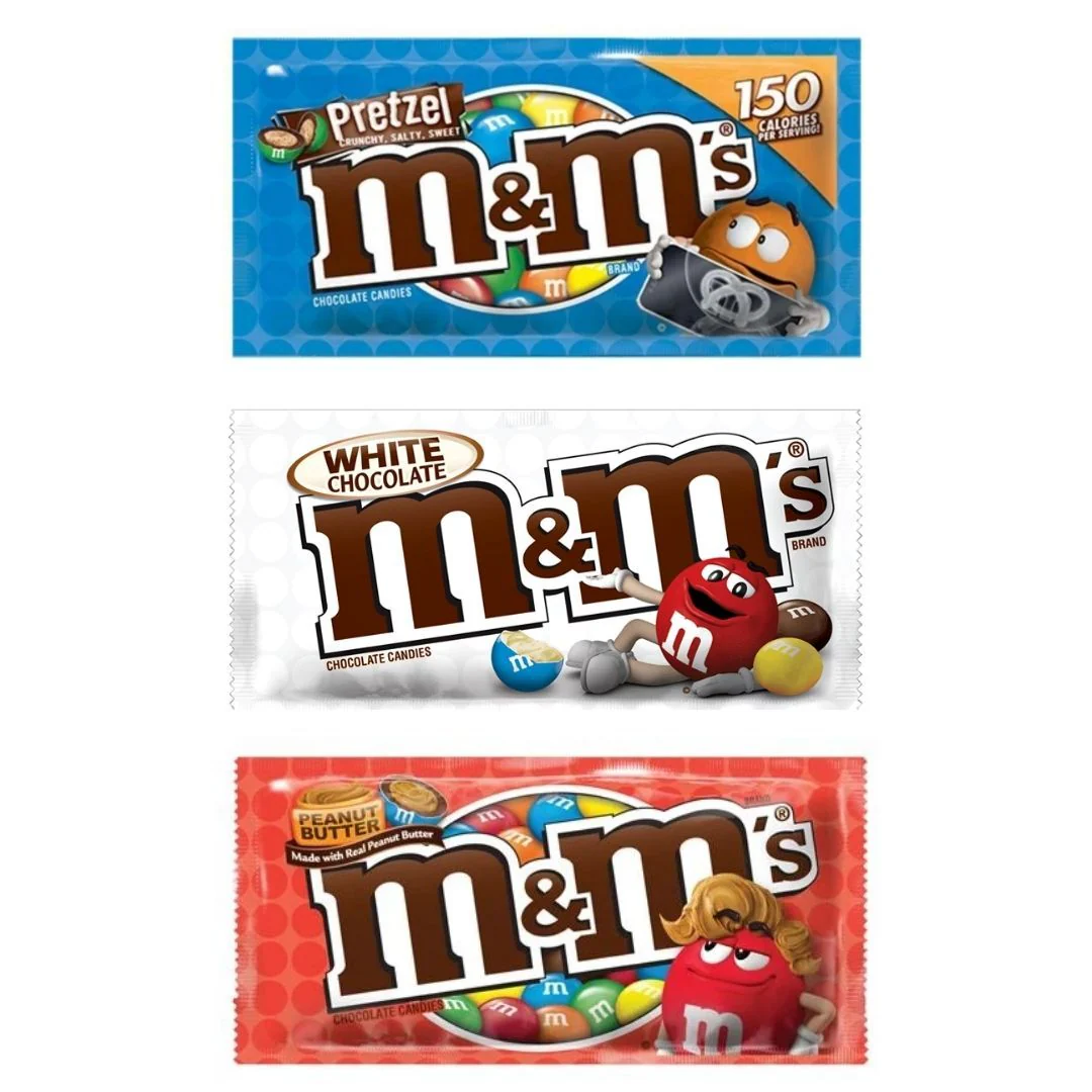 3 M&M's | Vari Gusti, tre confezioni di m&m's in vari gusti