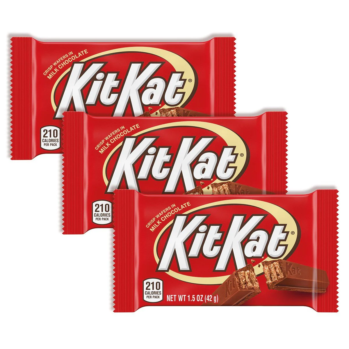 3x Kit Kat, wafer ricoperti di cioccolato da 41.5g