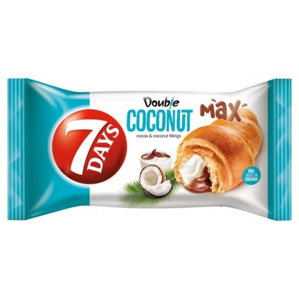 7 Days Double Coconut & Cocoa Croissant, cornetto al cocco e cioccolato da 110g
