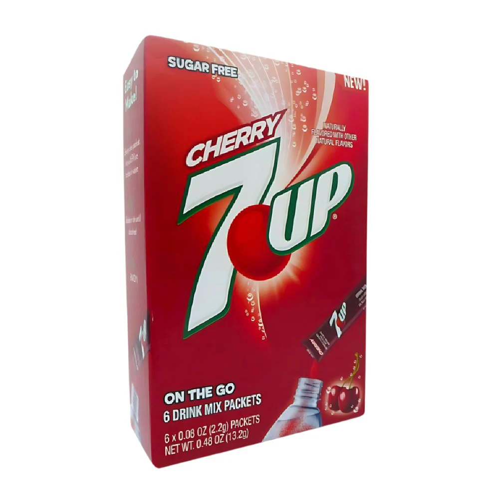7Up On The Go Cherry Drink Mix, drink mix al gusto di 7Up cherry da 13,2g