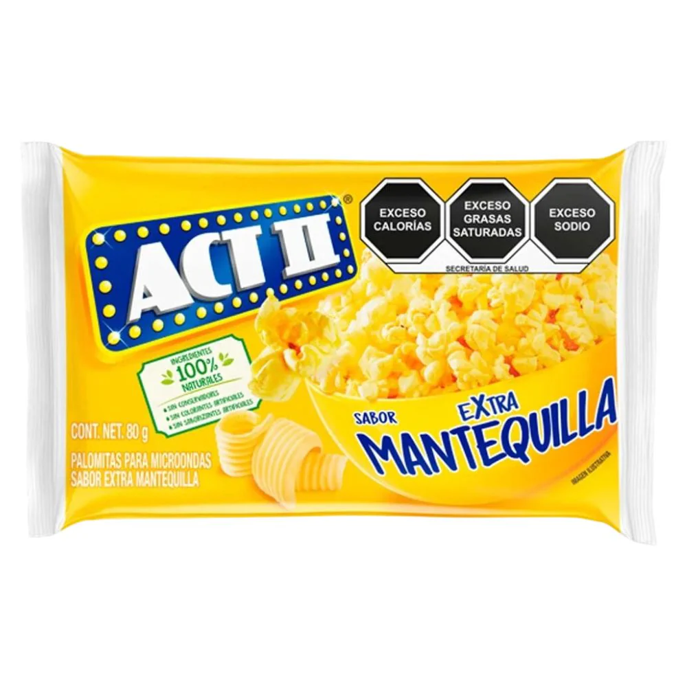ACT II Lovers Extra Mantequilla, pop corn per microonde con extra burro da 80g