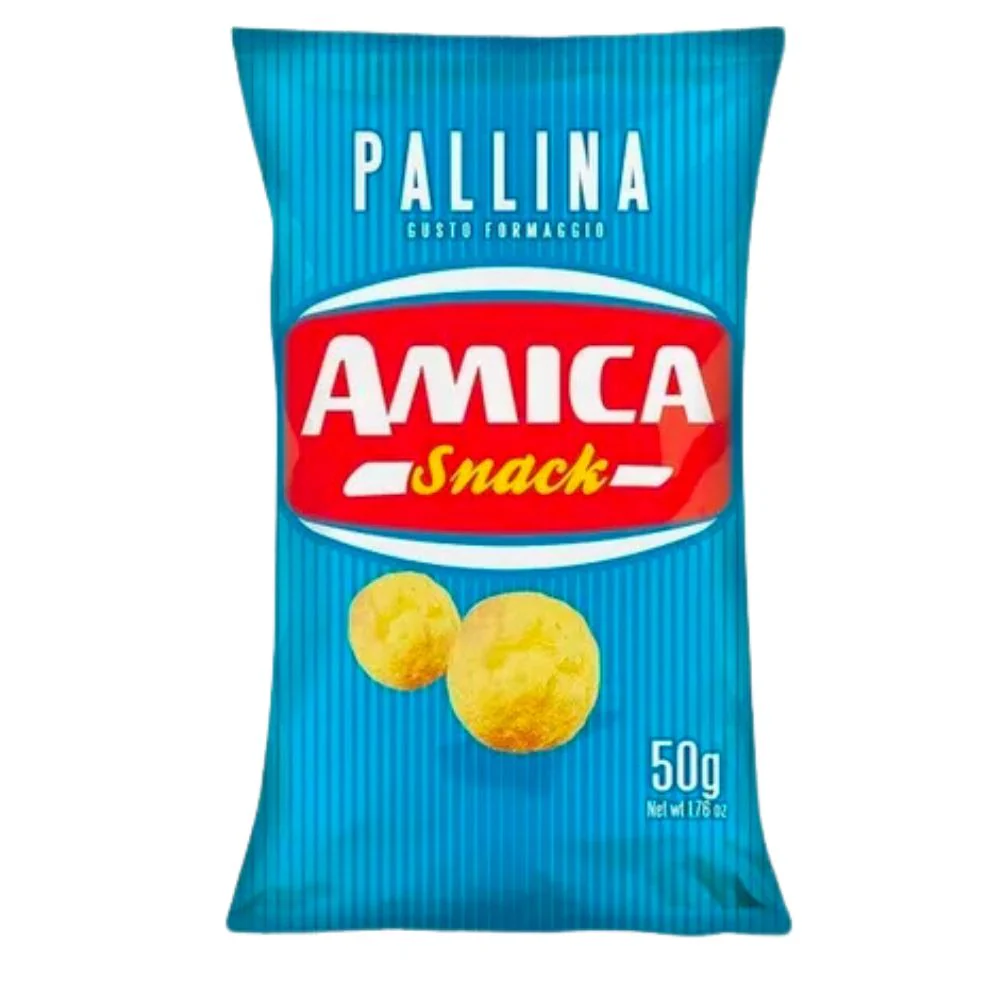 Amica Chips Pallina Formaggio, patatine al formaggio da 50g