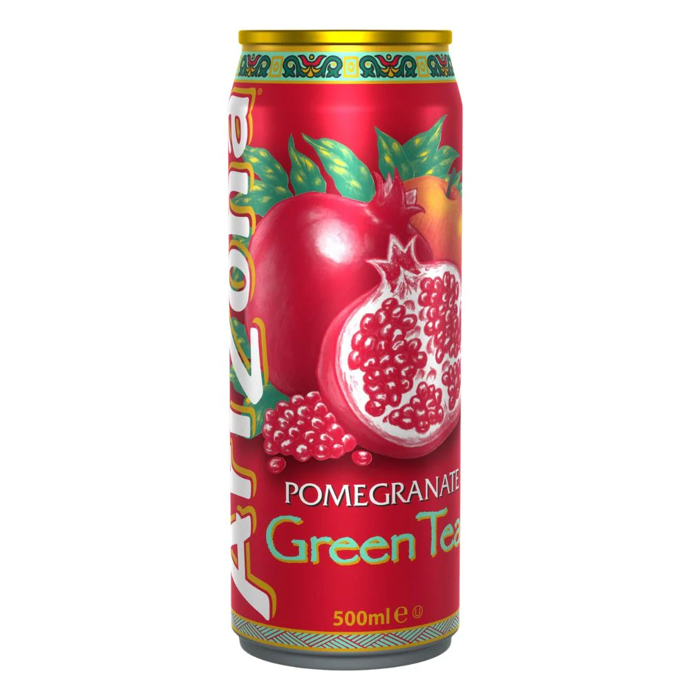 Arizona Green Tea Pomegranate, tè verde al gusto di melograno da 500ml