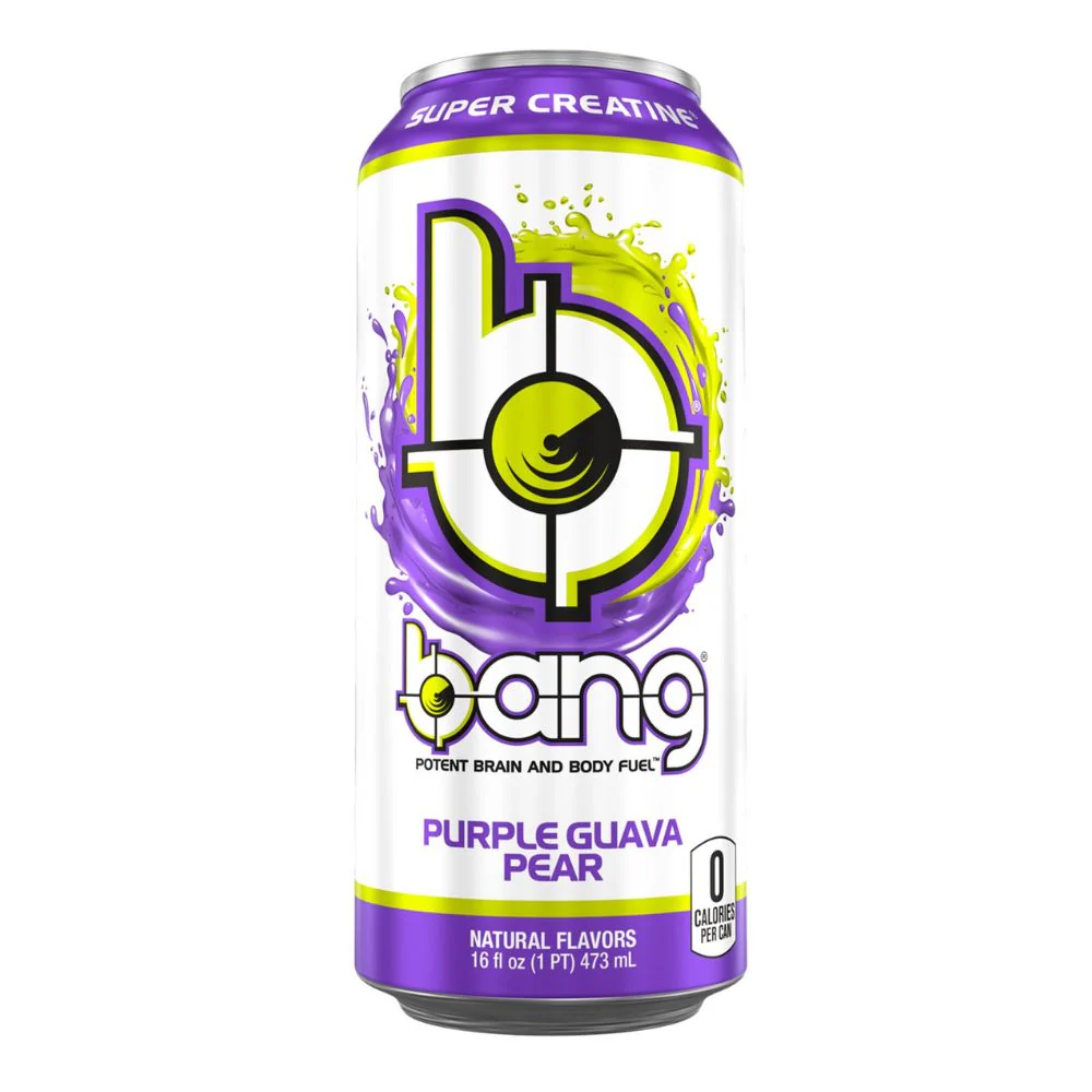 Bang Purple Guava Pear, energy drink al gusto di pera guava viola da 473ml