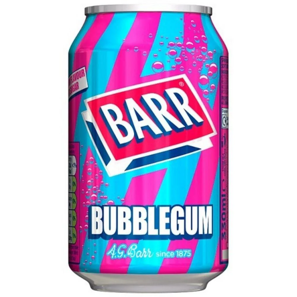 Barr Bubblegum, bevanda fruttata al gusto di gomma da masticare da 330ml