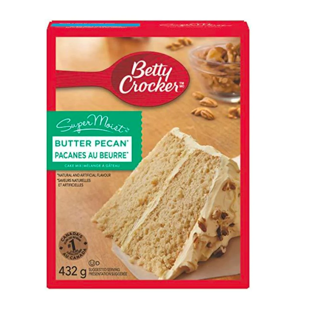 Betty Crocker Super Moist Butter Pecan Cake, preparato per torta al gusto di pecan al burro da 432g