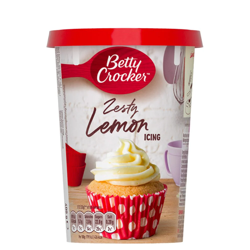 Betty Crocker Zesty Lemon Icing, frosting al limone per dolci da 400g