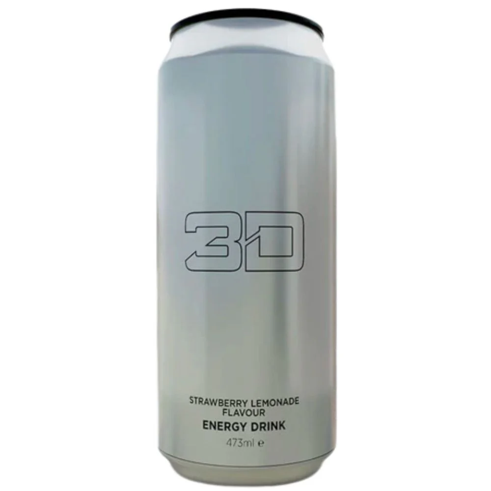 3D Strawberry Lemonade Flavour Energy Drink, energy drink al gusto di fragola e limonata da 473ml