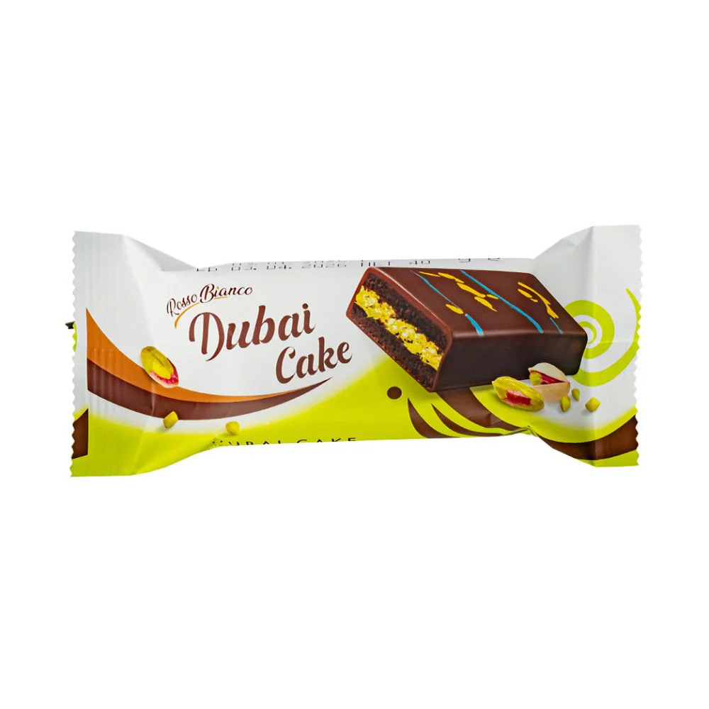 Dubai Cake, torta al cacao con crema al gusto di pistacchio da 40g