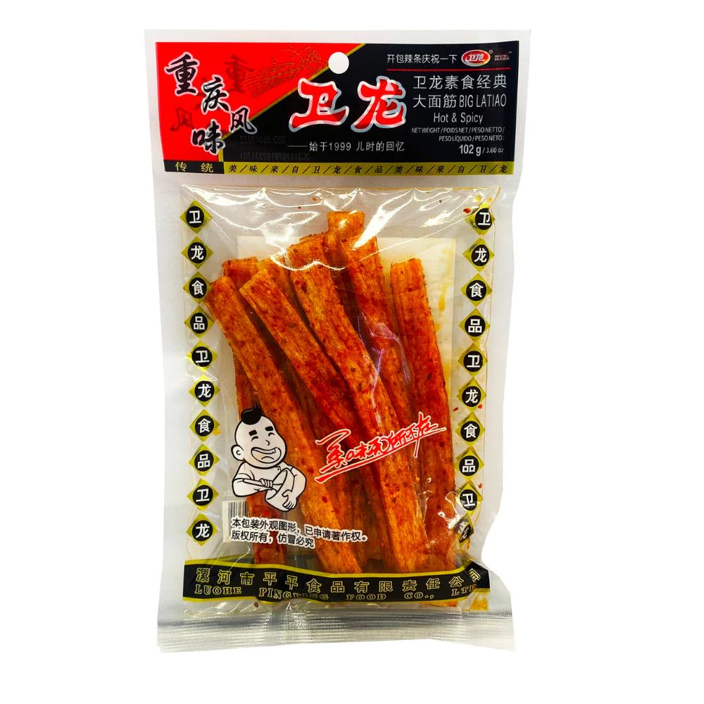 Weilong Big La Tiao, stick di frumento piccante e agrodolce da 102g