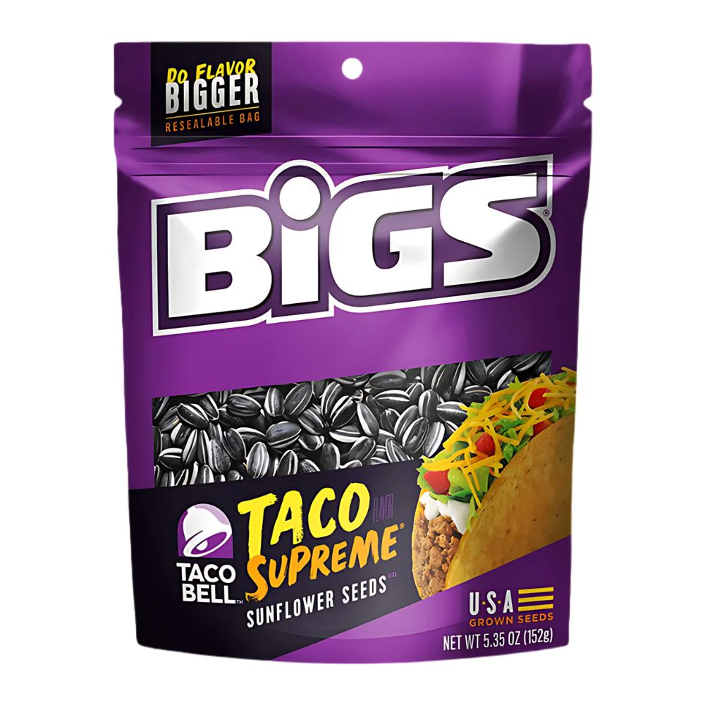 Bigs Sunflower Seeds Taco Supreme, semi di girasole al gusto di taco da 152g