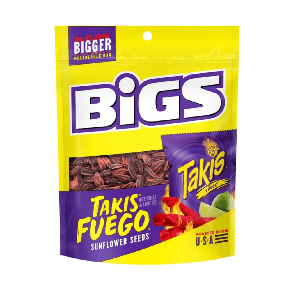Bigs Takis Fuego Sunflowers Seeds, semi di girasole piccanti da 152g