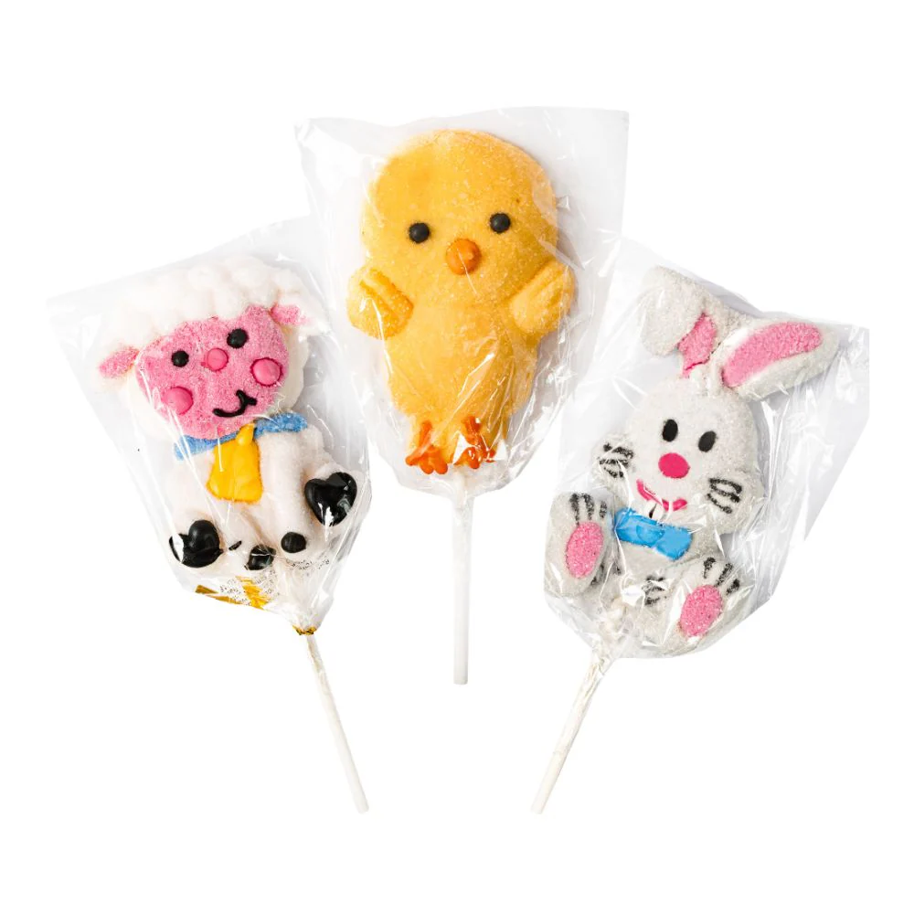 Spring Mallowpop Easter, marshmallow al gusto di fragola personaggio a sorpresa da 35g