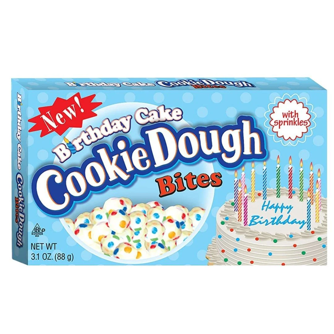 Birthday Cake Cookie Dough Bites, biscottini ripieni di cioccolato bianco e confetti colorati da 88g