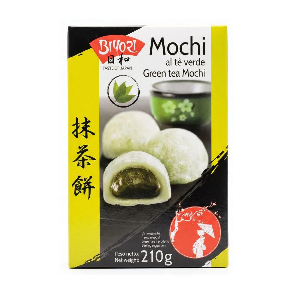 Biyori Mochi Tè Verde, mochi al gusto di tè verde da 210g