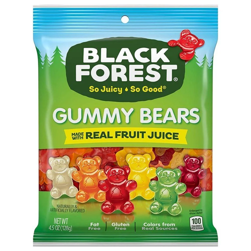 Black Forest Organic Bears, caramelle gommose alla frutta da 128g