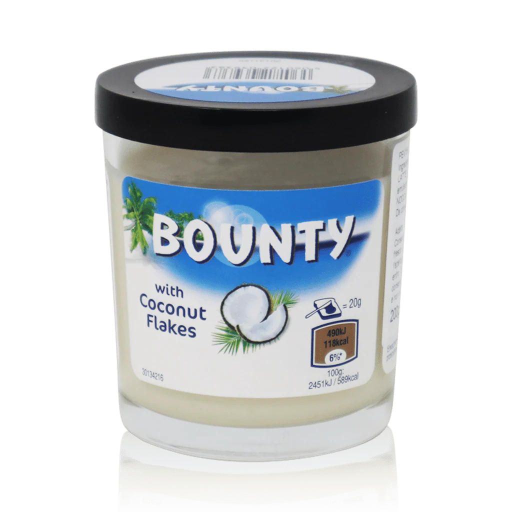 Bounty Spread with Coconut Flakes, crema spalmabile al cocco da 200g
