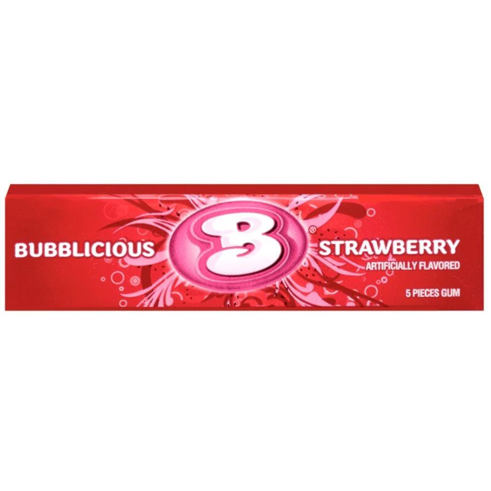Bubblicious Strawberry, 5 gomme alla fragola