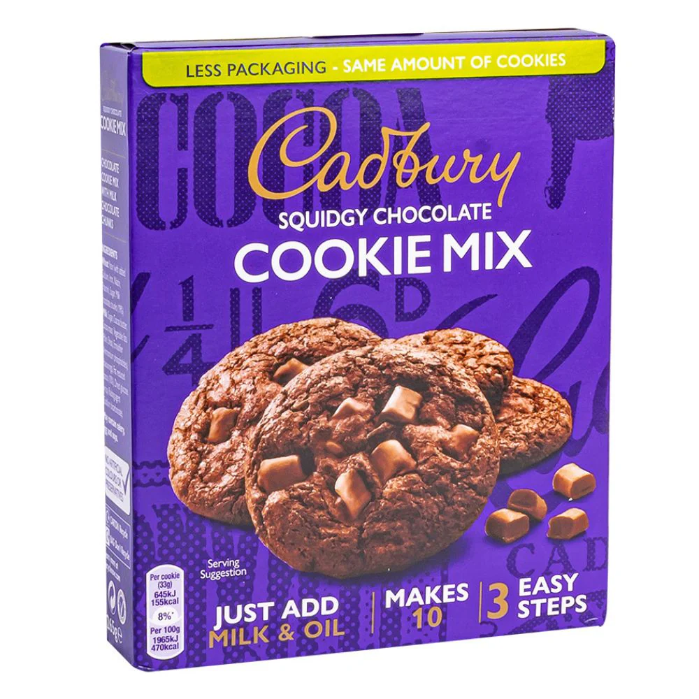 Cadbury Squidgy Chocolate Cookie Mix, preparato per cookie da 265g