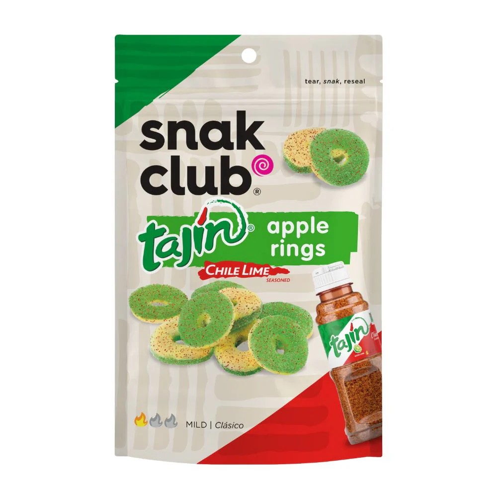 Snack Club Tajin Apple Rings, caramelle gommose al gusto di mela con Tajin da 71g