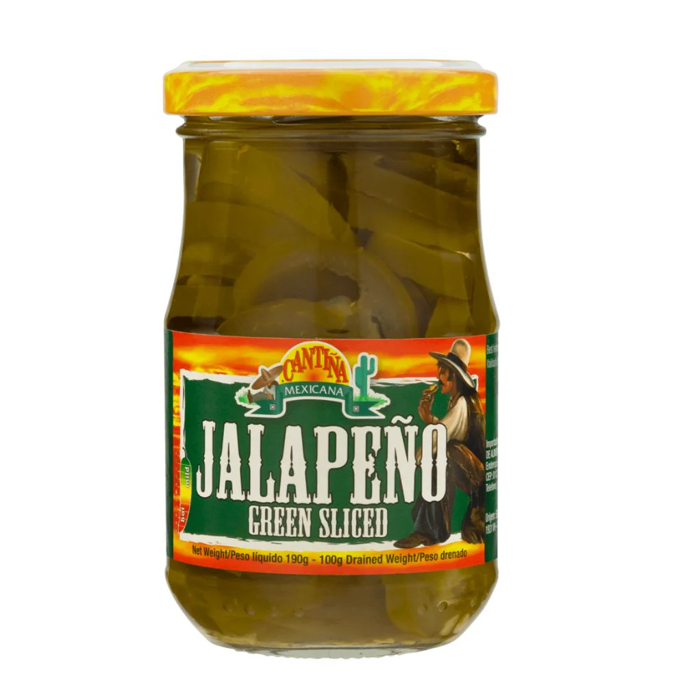 Cantina Mexicana Jalapeno Green Sliced, peperoncini jalapeno da 210g