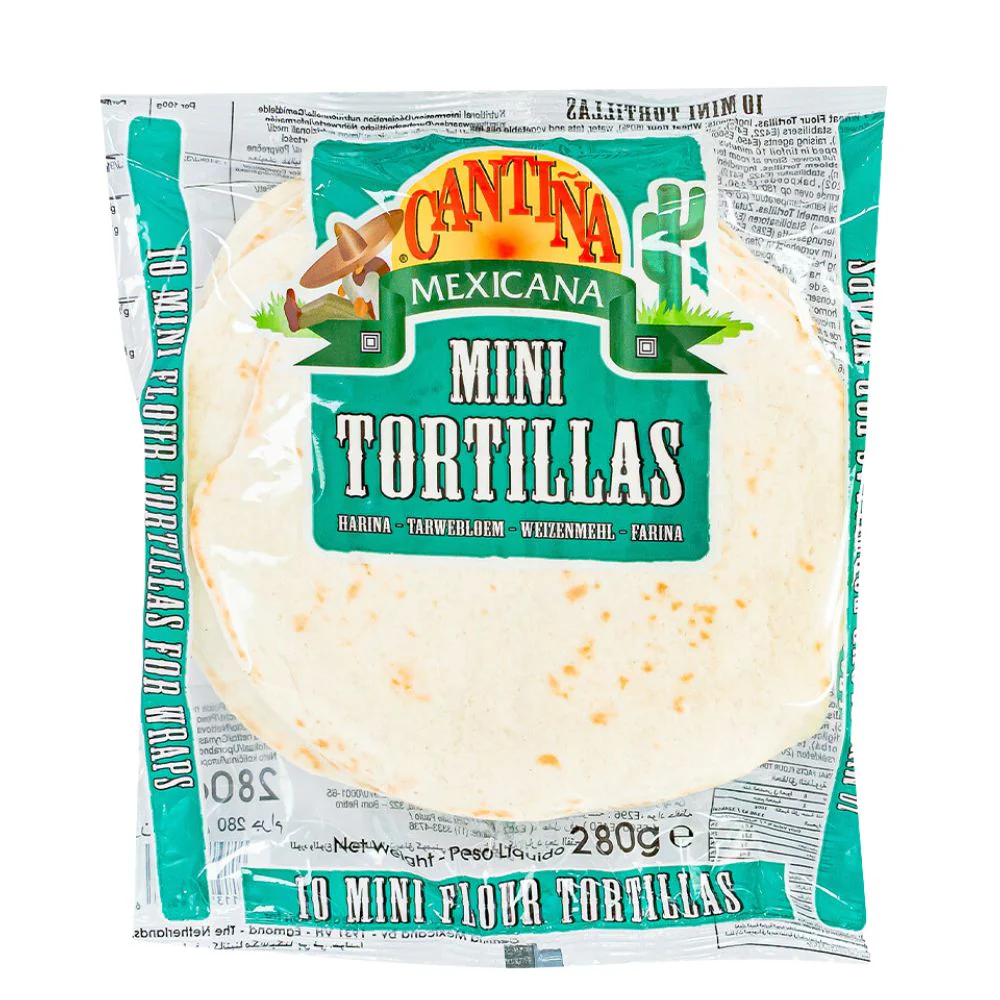 Cantina Mexicana Mini Tortillas, 10 mini tortillas da 280g