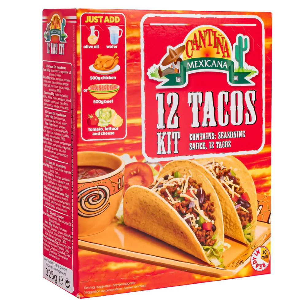 Cantina Mexicana Tacos Kit, kit per tacos da 325g