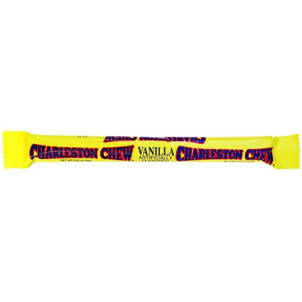 Charleston Chew Vanilla, torrone alla vaniglia ricoperto di cioccolato da 18g
