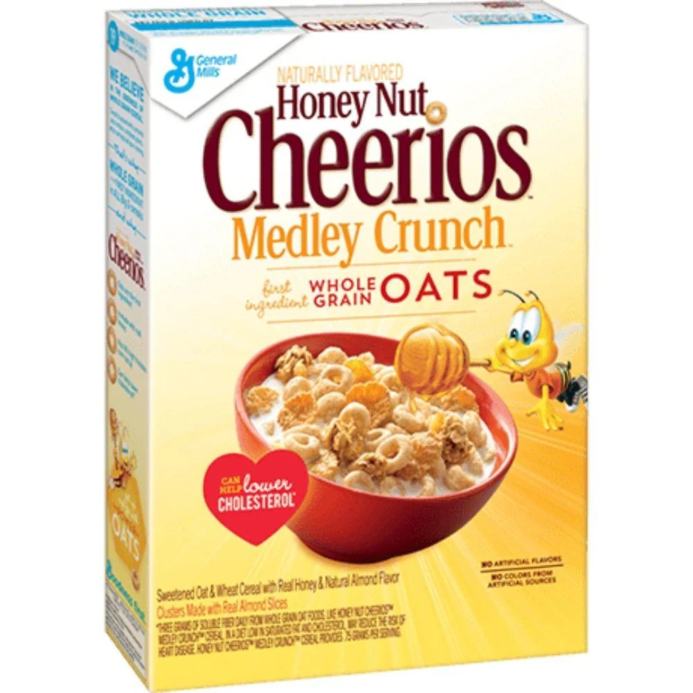 Cheerios Honey Nut Medley Crunch Cereal, cereali al miele da 371g