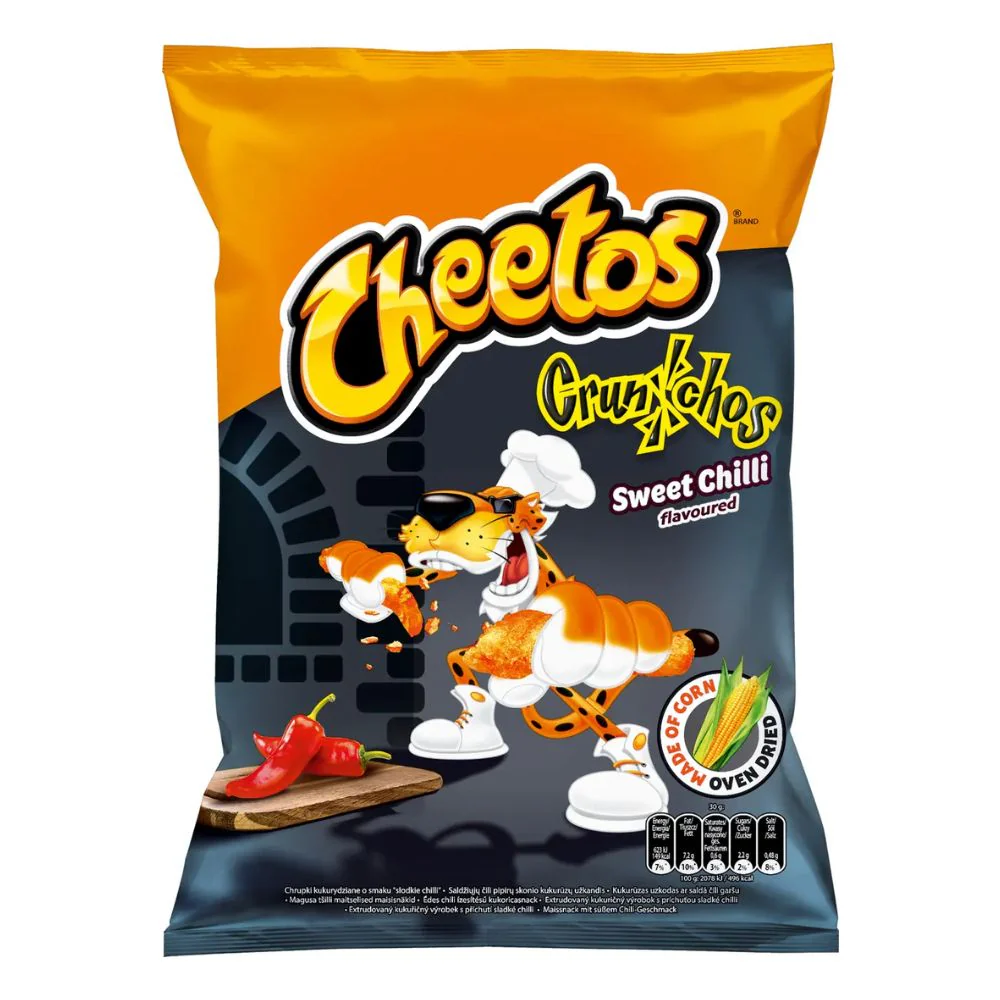 Cheetos Crunchos Sweet Chilli, bastoncini al formaggio piccante da 95g