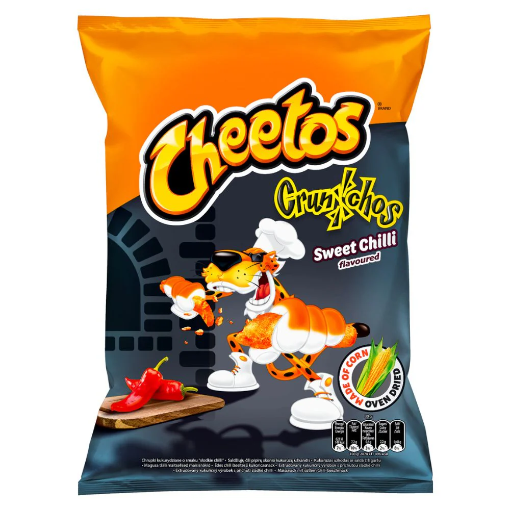 Cheetos Crunchos Sweet Chilli, patatine piccanti al peperoncino da 165g