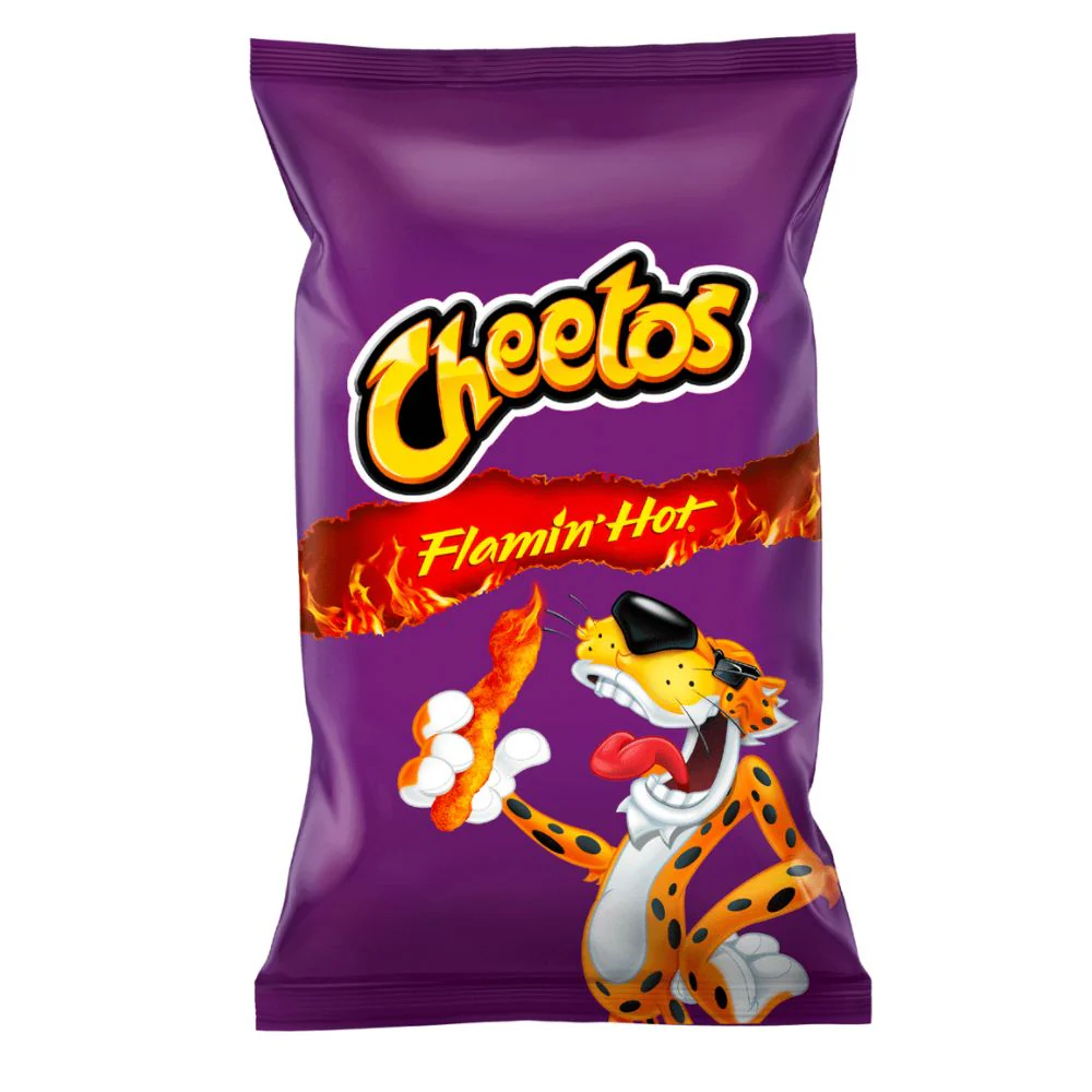 Cheetos Flamin' Hot, bastoncini di mais al formaggio piccante da 80g