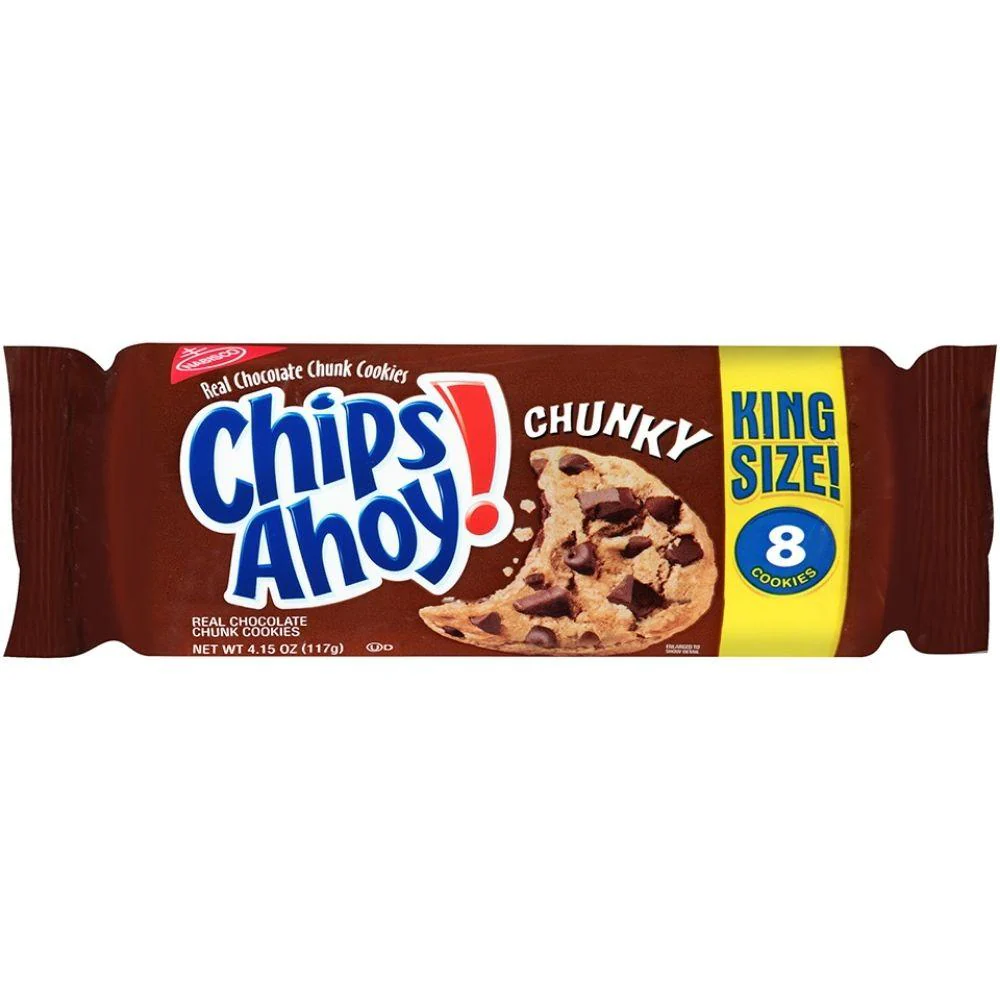 Chips Ahoy! Chunky King Size, biscotti con gocce di cioccolato da 117g
