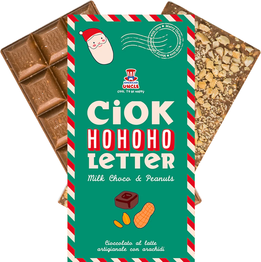 ChocoLetter Milk Choco & Peanuts, tavoletta di cioccolato al latte artigianale con arachidi da 100g