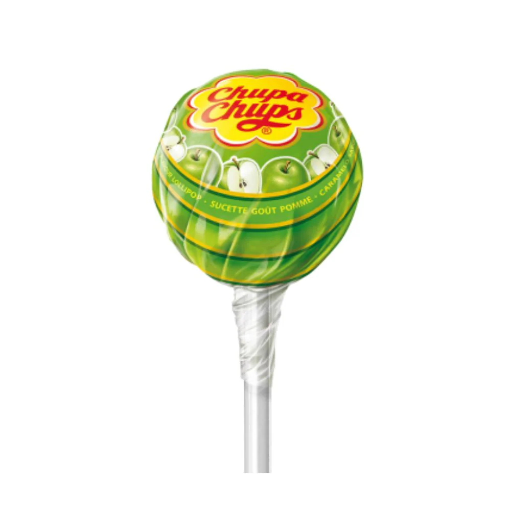 Chupa Chups Mela Verde, lecca lecca al gusto di mela verde da 12g