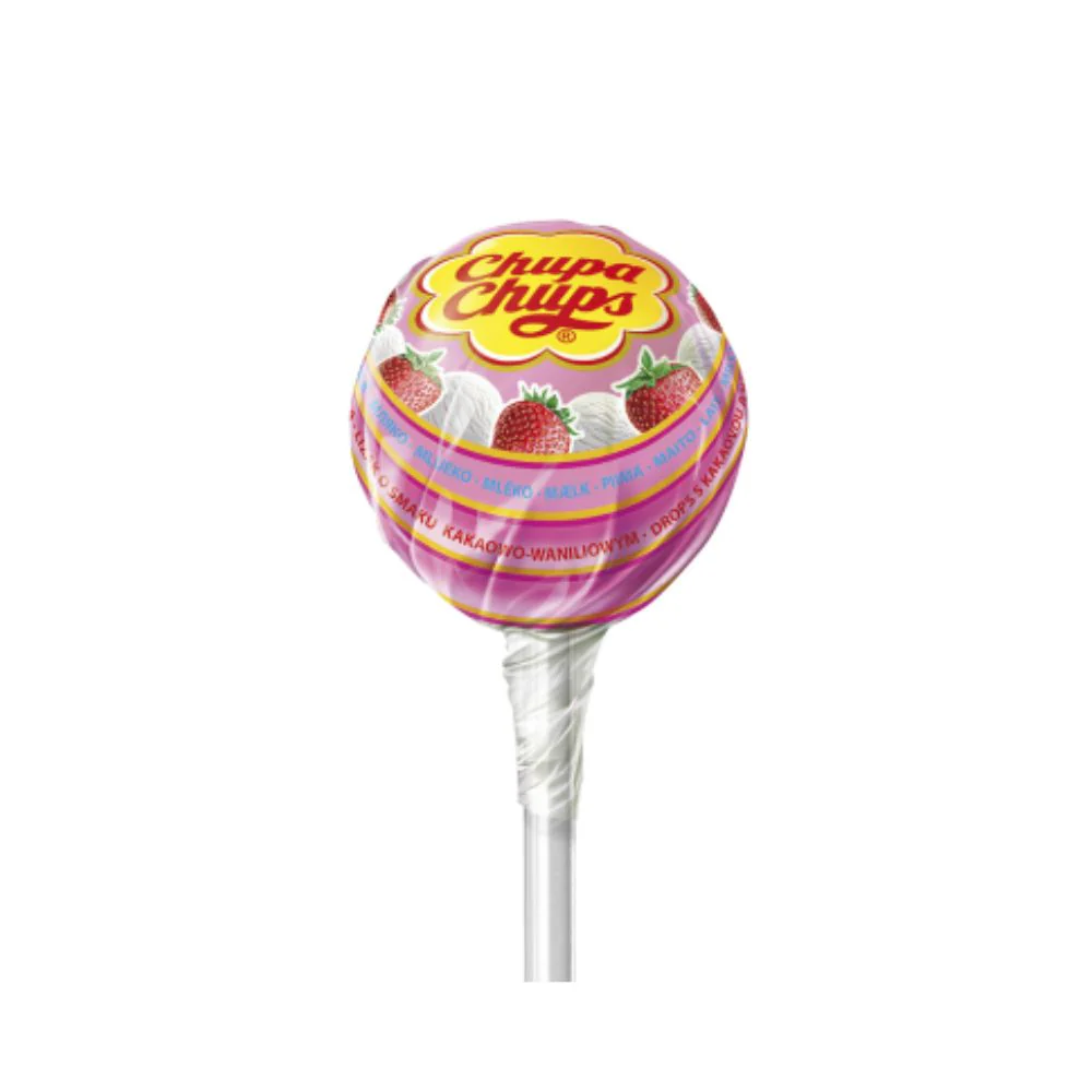 Chupa Chups Panna e Fragola, lecca lecca al gusto di panna e fragola da 12g
