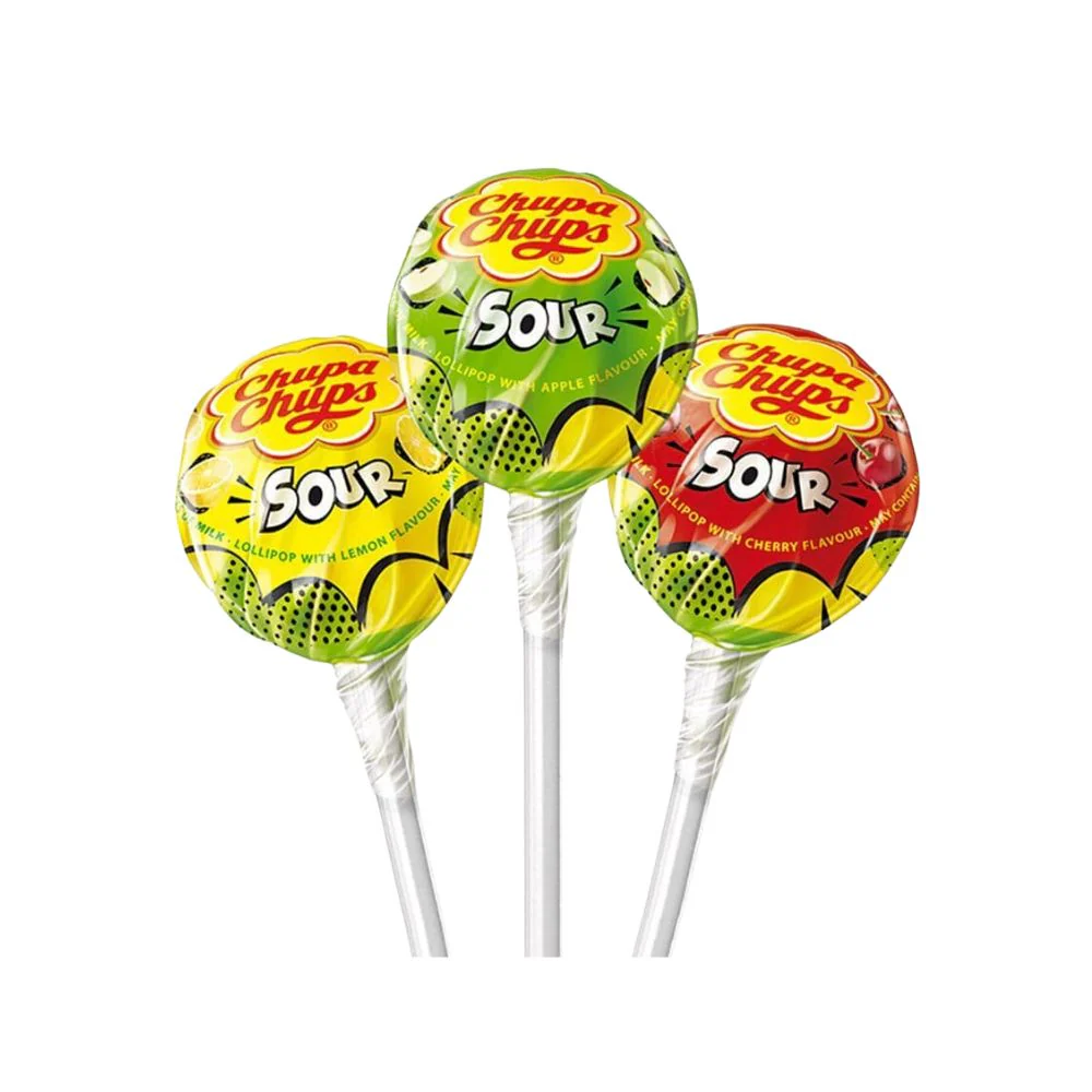 Chupa Chups Sour, lecca lecca al gusto di frutta aspra da 12g