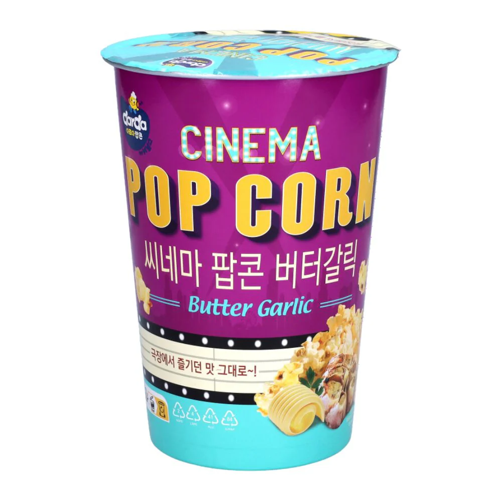 Cinema Popcorn Butter Garlic, popcorn al gusto di burro e aglio da 45g