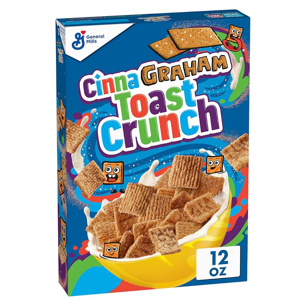 CinnaGraham Toast Crunch, cereali al miele e cracker graham da 340g