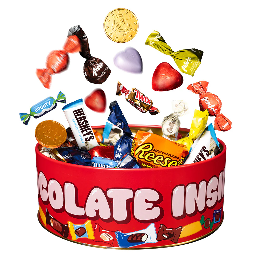 Ciokko Bucket “You make me happy”, latta di cioccolatini da 1 kg da comporre con i gusti preferiti della tua metà - Image 4