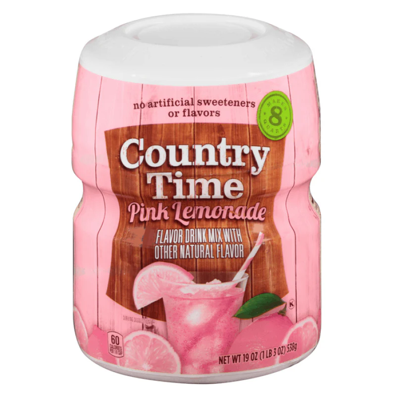 Country Time Pink Lemonade, preparato in polvere per bevande alla limonata rosa da 538g