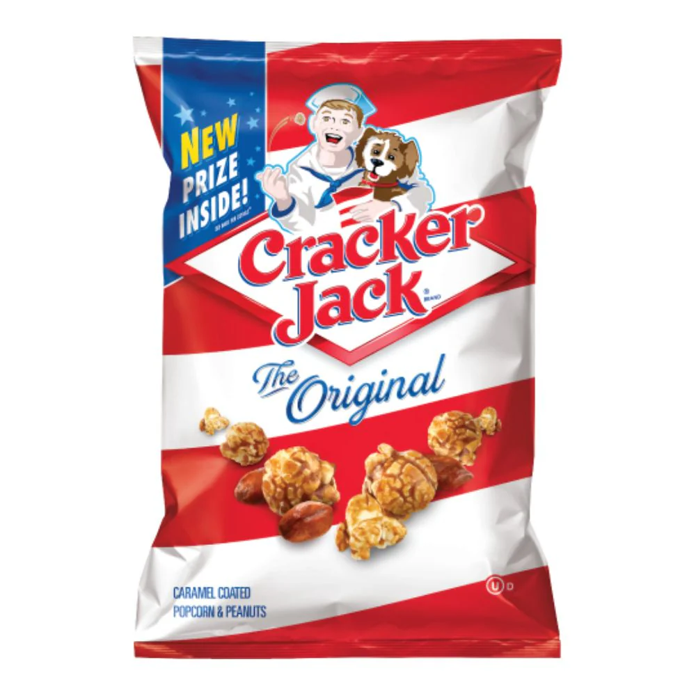 Cracker Jack Original Caramel Coated Popcorn & Peanuts, popcorn caramellati con arachidi da 88g