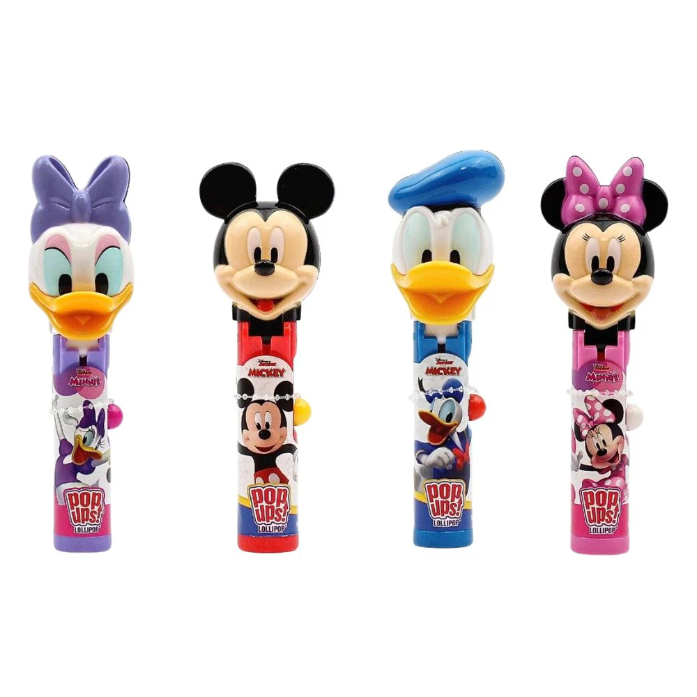 Disney Pop Ups Lollipop, lecca lecca al gusto di fragola e personaggio a sorpresa da 10g