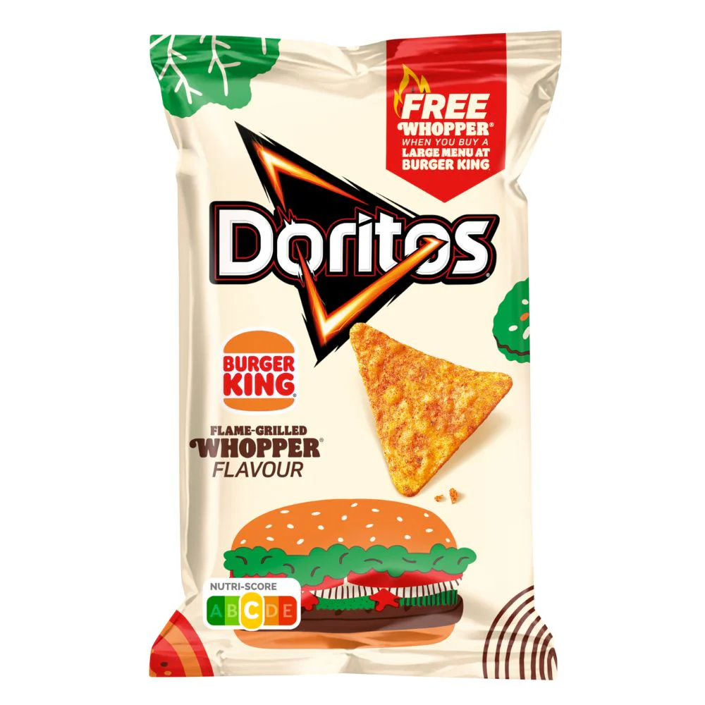 Doritos Flame-Grilled Whopper Flavour, patatine al gusto di whopper da 170g