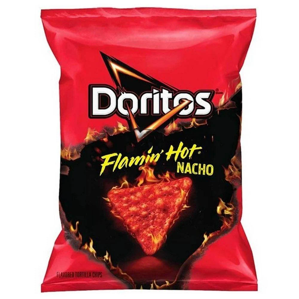 Doritos Flamin Hot Nacho Cheese, nachos al formaggio piccante da 311g