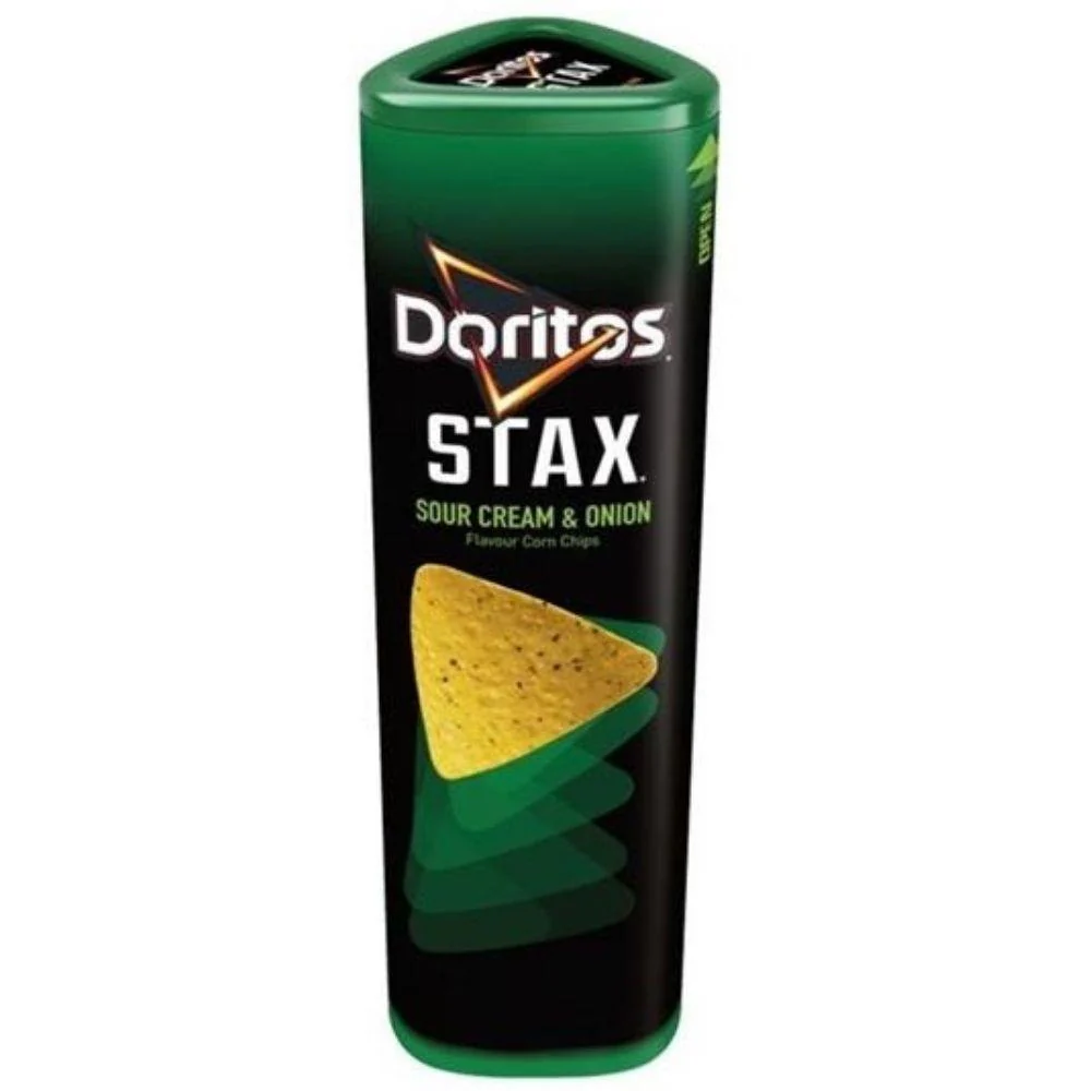 Doritos Stax Sour Cream & Onion, nachos al gusto di panna acida e cipolla da 170g