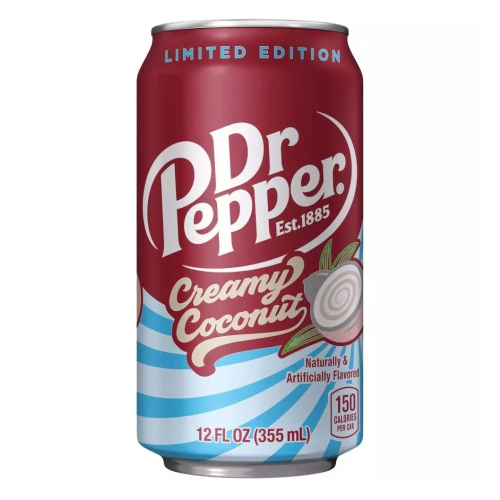 Dr Pepper Creamy Coconut Limited Edition, bevanda gassata al gusto di cocco da 355ml