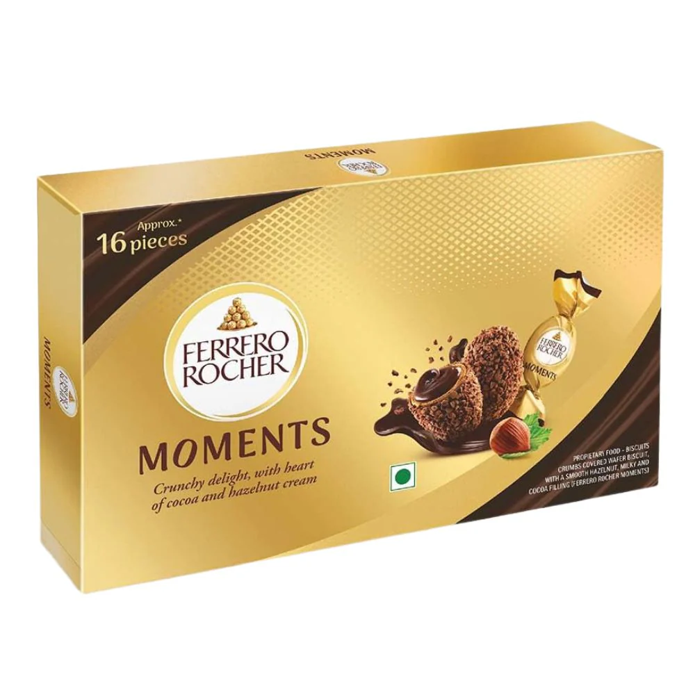 Ferrero Rocher Moments, ovetti di wafer croccante ripieno di crema di nocciole da 93g