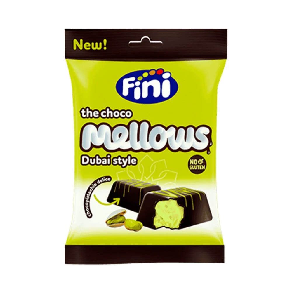 Fini Choco Mallows Dubai Style, marshmallow ricoperti di cioccolato da 80g