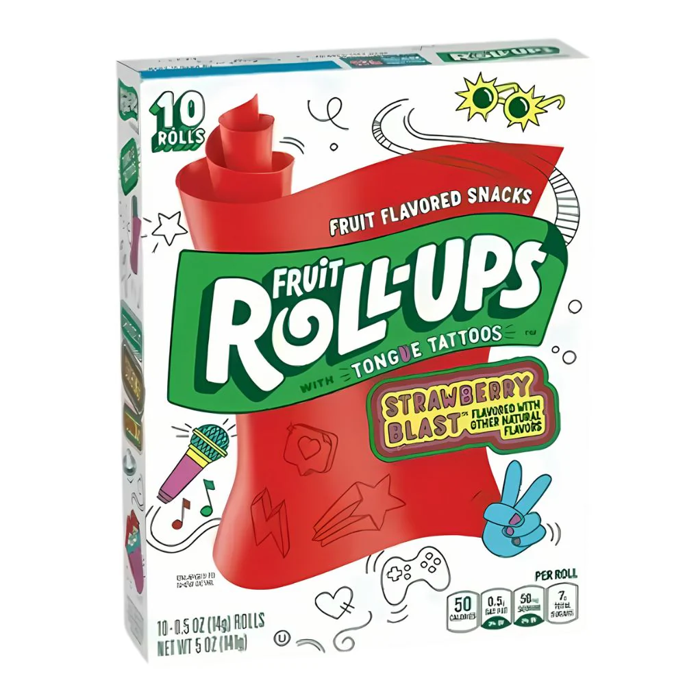 Fruit Roll Ups Strawberry Blast, caramella gommosa al gusto di fragola da 141g